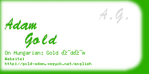 adam gold business card